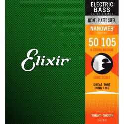Elixir Nanoweb Electric Bass Nickel Plated Steel 14102 Medium 50-105